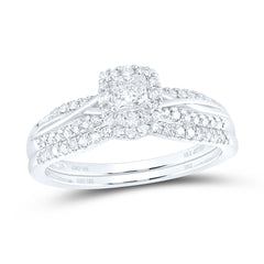 1/2CTW-DIA NKE 1/5CT-CPR BRIDAL SET SINGLE HALO