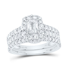 1 1/2CTW-DIA NKE 3/8CT-CEME BRIDAL SET SINGLE HALO
