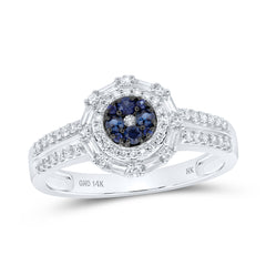 1/3CTW-DIA NK 1/8CT-SAPP NATURAL GEM RING