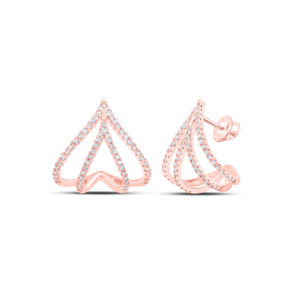 1/2CTW-DIA NKE TRENDY HEART EARRING