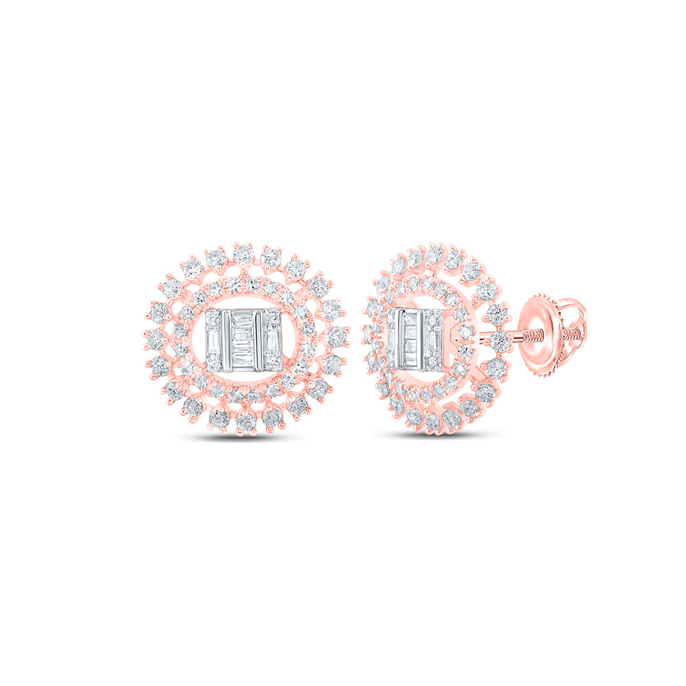 7/8CTW-DIA NKE TRENDY ROUND EARRING