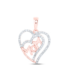 1/3CTW-DIA P1P2 GIFT MOM HEART PENDANT