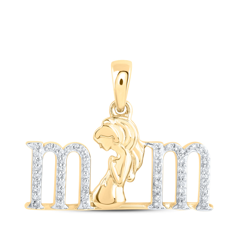 1/8CTW-DIA NK MOM PENDANT