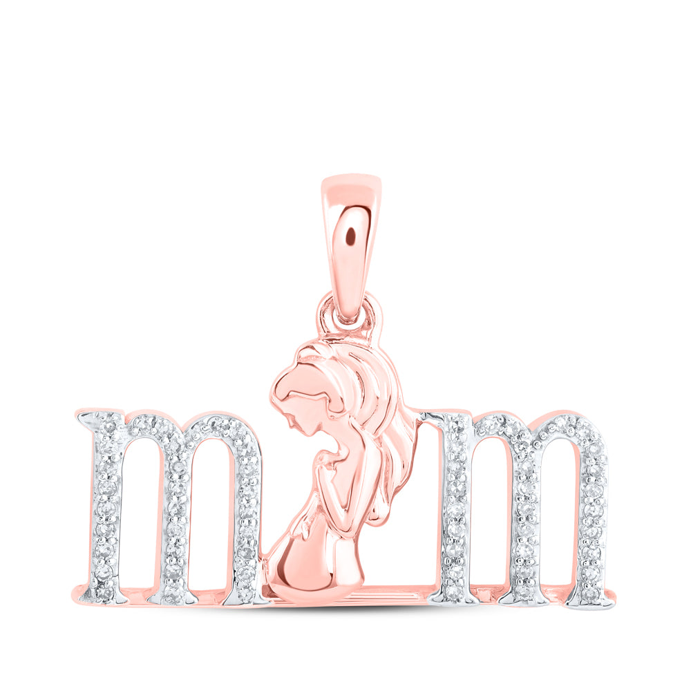 1/8CTW-DIA NK MOM PENDANT