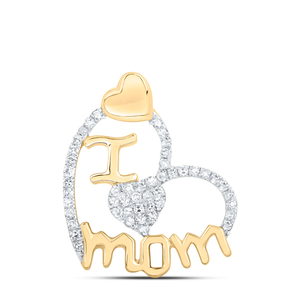 1/4CTW-DIA P1P2 GIFT I ? MOM HEART PENDANT