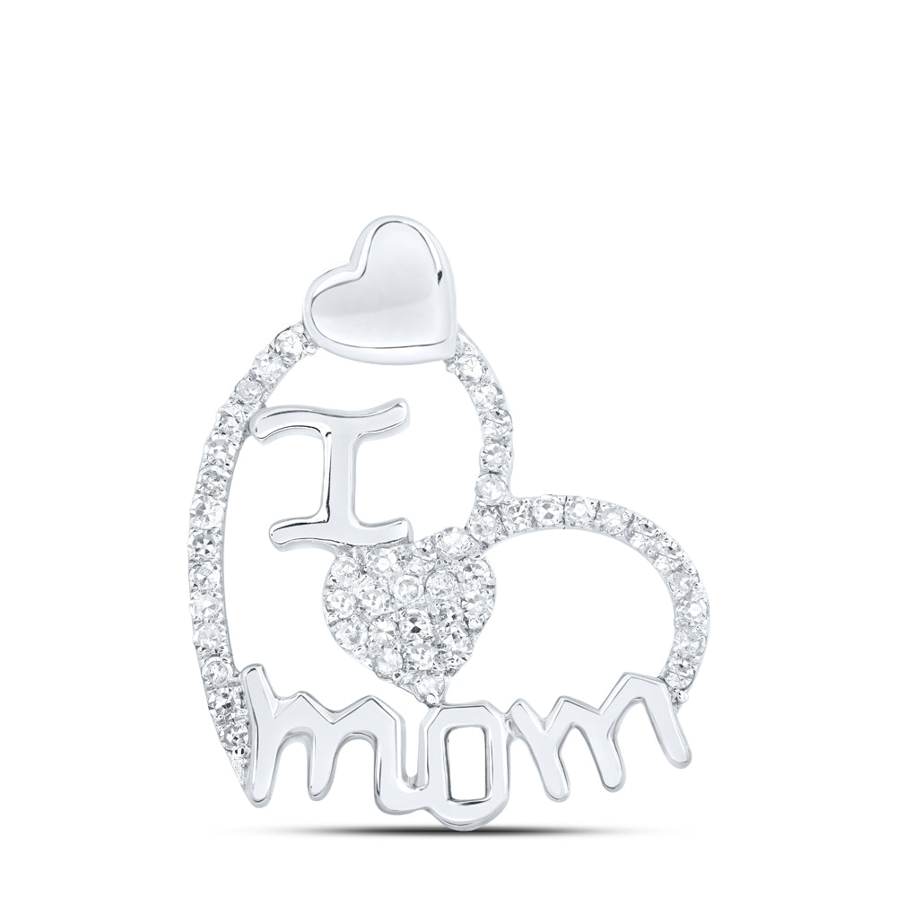 1/4CTW-DIA P1P2 GIFT I ? MOM HEART PENDANT