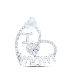 1/4CTW-DIA P1P2 GIFT I ? MOM HEART PENDANT