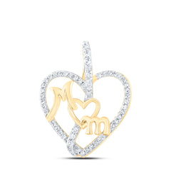 1/8CTW-DIA NK MOM HEART PENDANT