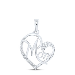 1/8CTW-DIA NK MOM HEART PENDANT