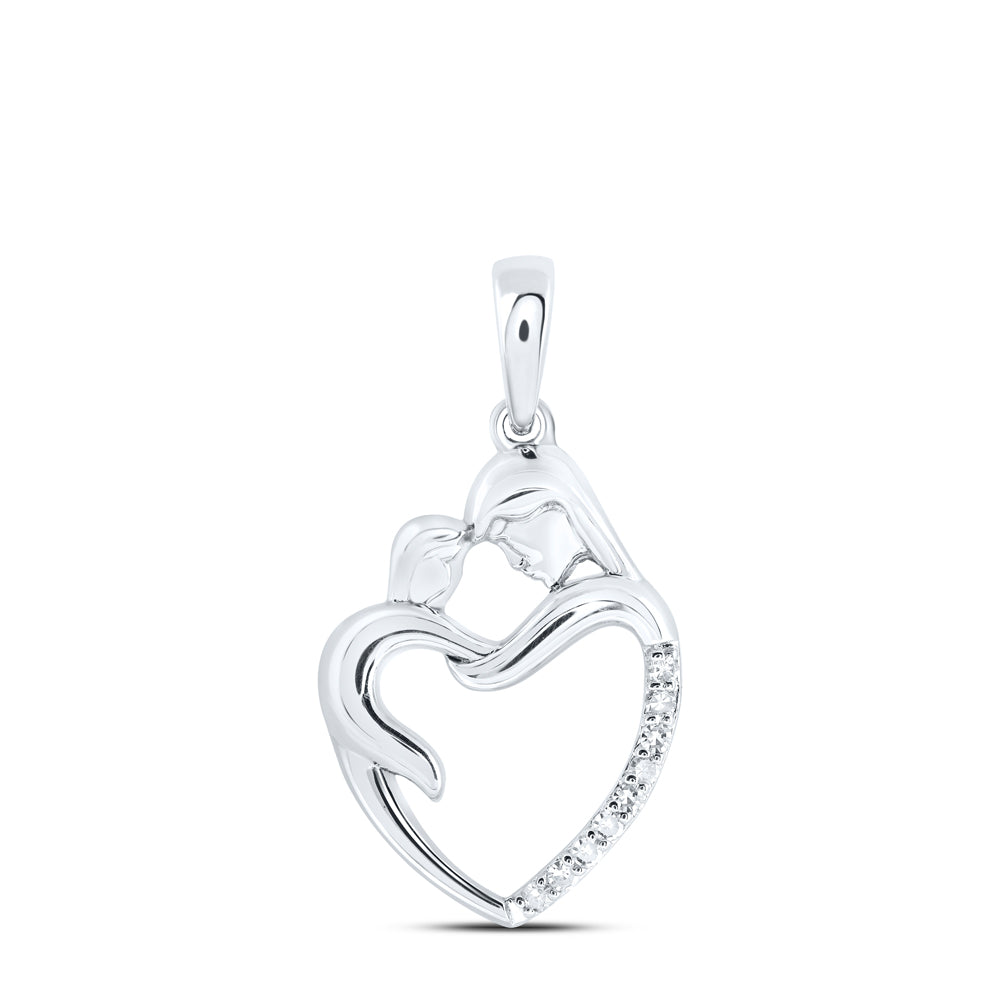 1/20CTW-DIA NK MOM HEART PENDANT