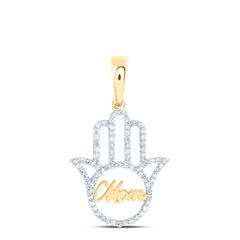 1/3CTW-DIA NK MOM HAMSA PENDANT