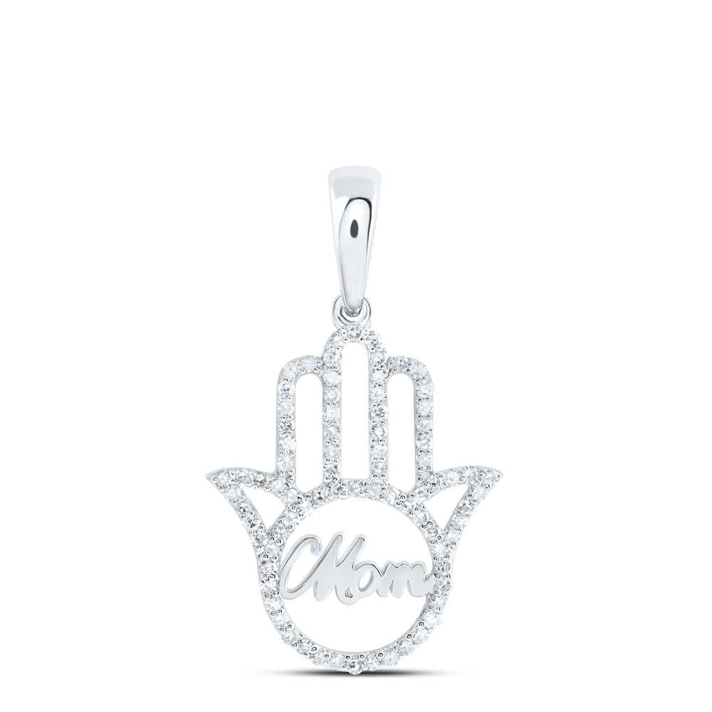 1/3CTW-DIA NK MOM HAMSA PENDANT