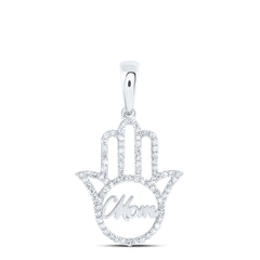 1/3CTW-DIA NK MOM HAMSA PENDANT