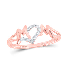 1/12CTW-DIA NK MOM HEART RING
