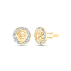 7/8CTW-DIA NK LION FACE CUFF LINK