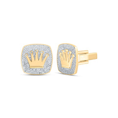 1 3/8CTW-DIA NK CROWN CUFF LINK