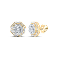 1/2CTW-DIA NK FLOWER EARRING