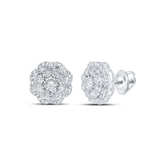 1/2CTW-DIA NK FLOWER EARRING