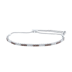 1CTW-DIA NK COGNAC BOLO BRACELET