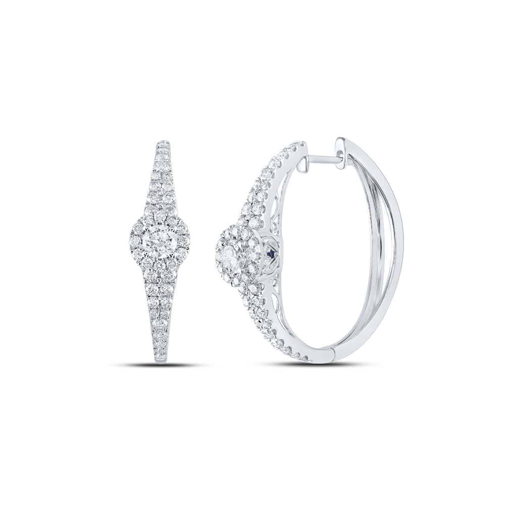 1 1/2CTW-DIA ANA M HOOPS EARRING