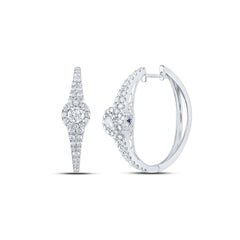1 1/2CTW-DIA ANA M HOOPS EARRING