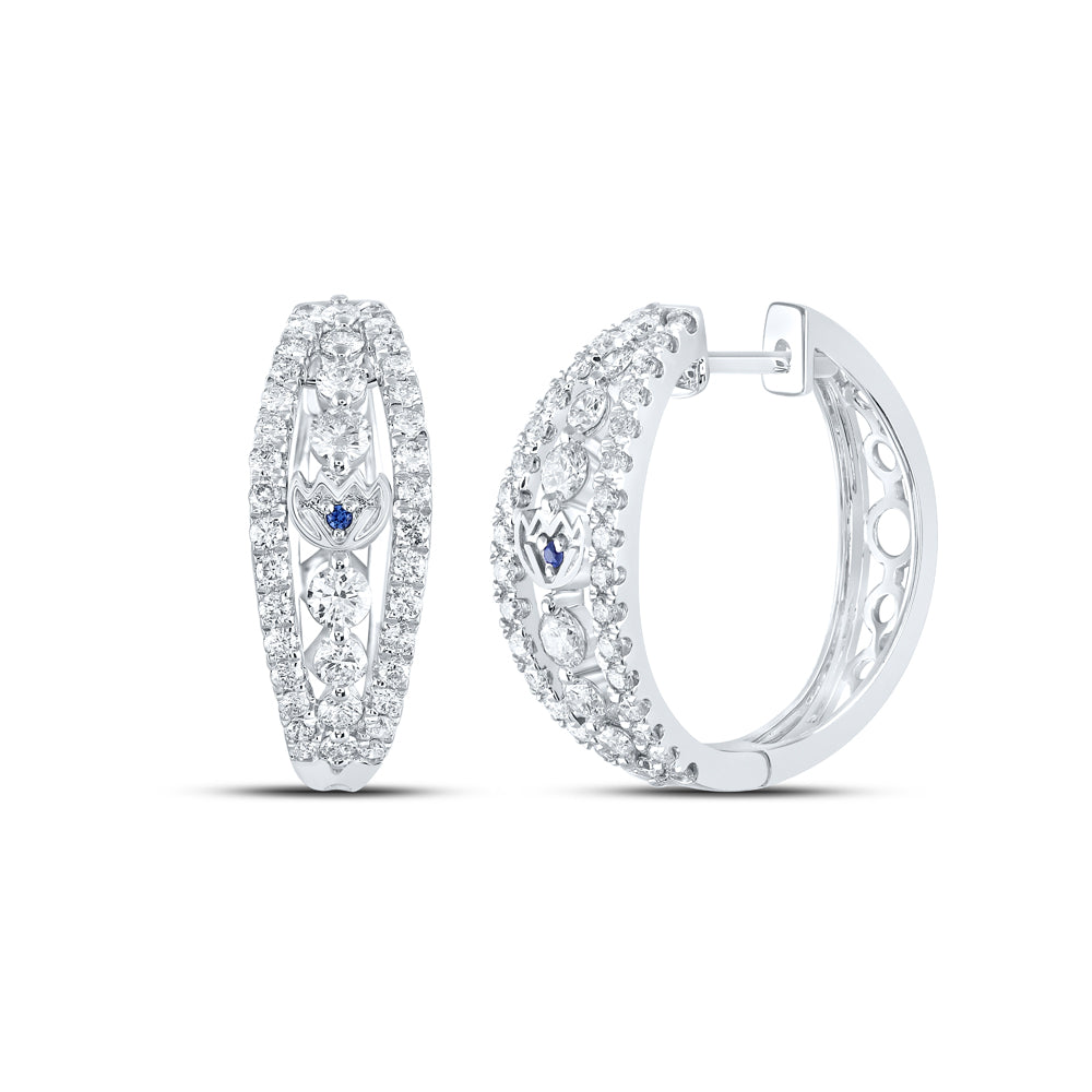 1 1/5 CTW-DIA ANA M HOOPS EARRING