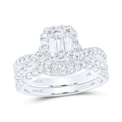 2 CTW-DIA ANA M 1CT-CEME BRIDAL SET 1 HALO