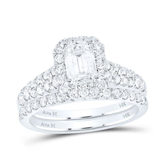 2 CTW-DIA ANA M 1CT-CEME BRIDAL SET 1 HALO