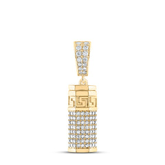 10K Yellow Gold 1 CTW-Natural Diamond Urn Pendant 5.17 Gram