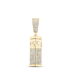 10K Yellow Gold 7/8 CTW-Natural Diamond Urn Pendant 5.19 Gram