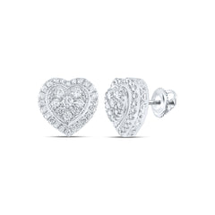 1 1/4CTW-DIA NKE HEART EARRING