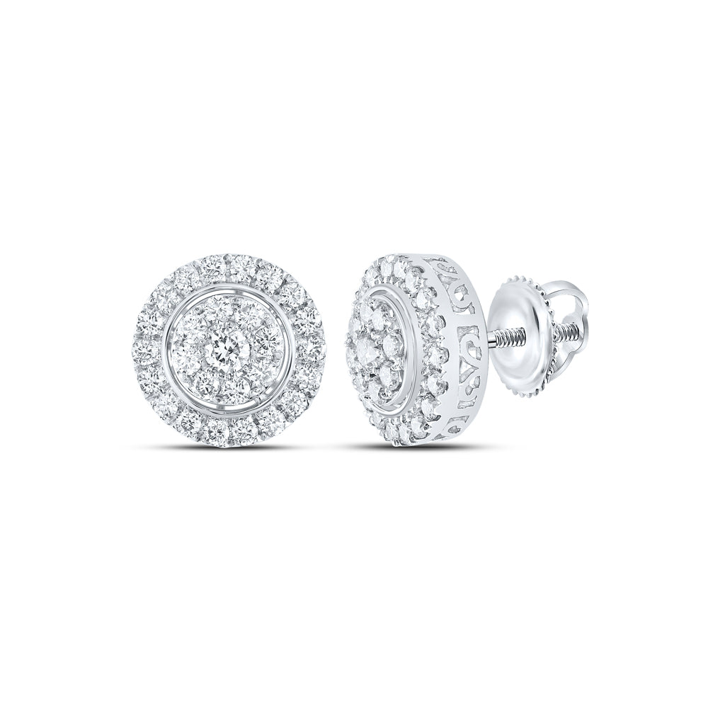 1 1/4CTW-DIA NK FASHION ROUND EARRING
