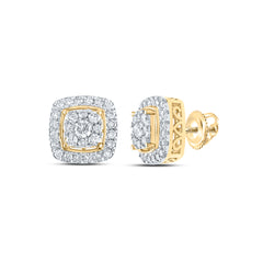 1CTW-DIA NK FASHION CUSHION EARRING