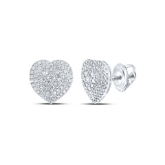 1 1/2CTW-DIA NK HEART EARRING