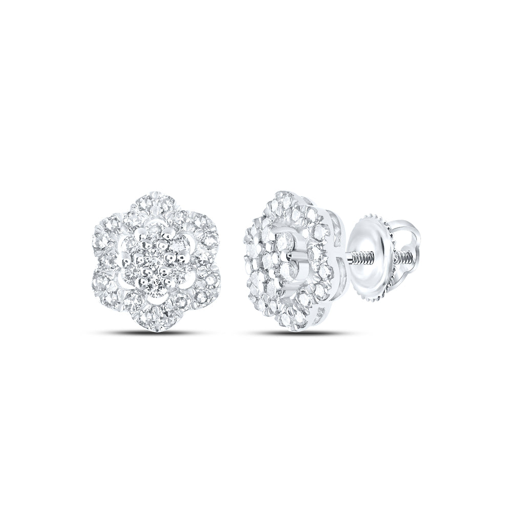 1/2CTW-DIA NK FASHION FLOWER EARRING