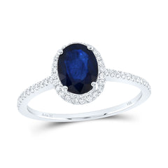 1/5CTW-DIA ANA M 8X6MM-SAPP NAT GEM RING