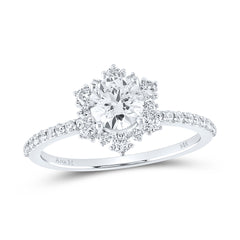 1CTW-DIA ANA M 3/4CT-CRD SINGLE HALO ENGAGEMENT RING