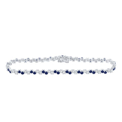 1 3/4CTW-DIA NKE 2 1/5CTW-BS NATURAL GEM BRACELET (7 INCH)