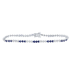 3/4CTW-DIA NKE 7/8CTW-BS NATURAL GEM BRACELET (7 INCH)