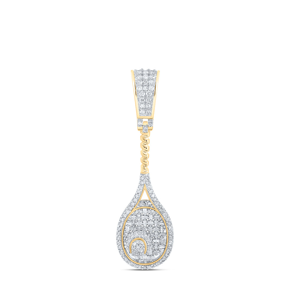 1 CTW-DIA NK MENS CHARM