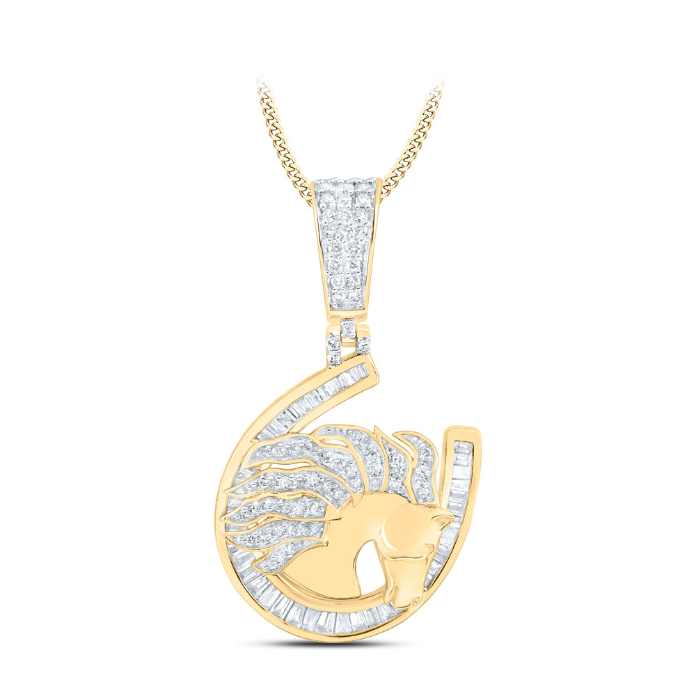 1 CTW-DIA NK MENS CHARM