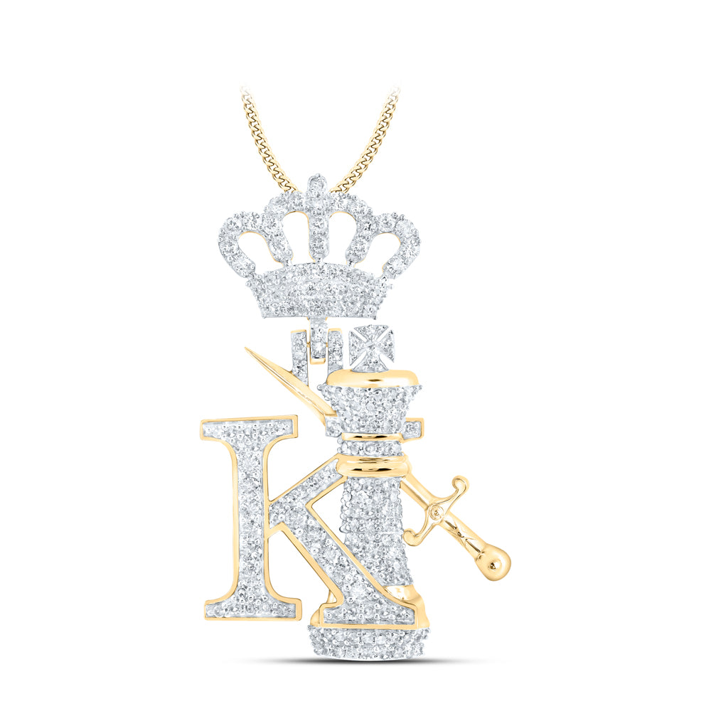1 1/2CTW-DIA NK ÃKING PIN SWORDÄ MENS CHARM