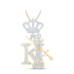 1 1/2CTW-DIA NK ÃKING PIN SWORDÄ MENS CHARM