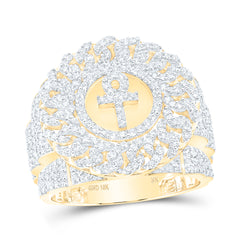 2 CTW-DIA NK ANKH WITH CUBAIN MENS RING
