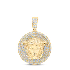 2 5/8CTW-DIA NK MEDUSA MENS CHARM