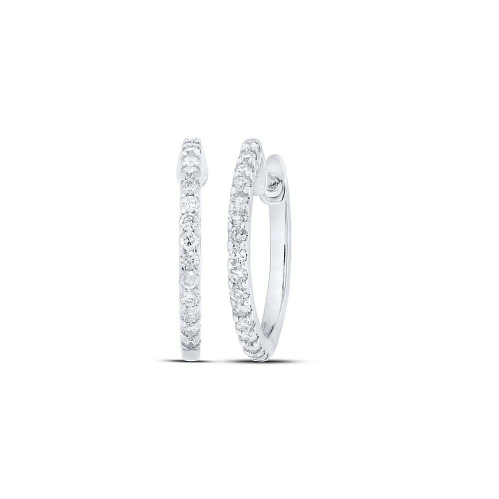 1/4CTW-DIA NK HOOPS EARRING
