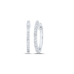 1/4CTW-DIA NK HOOPS EARRING