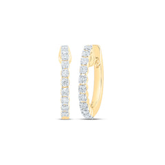 1/4CTW-DIA NK HOOPS EARRING