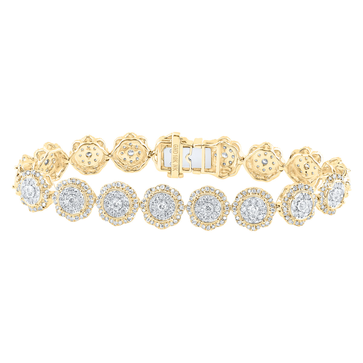 4 1/2CTW-DIA NK FASHION ROUND BRACELET(7 INCH)