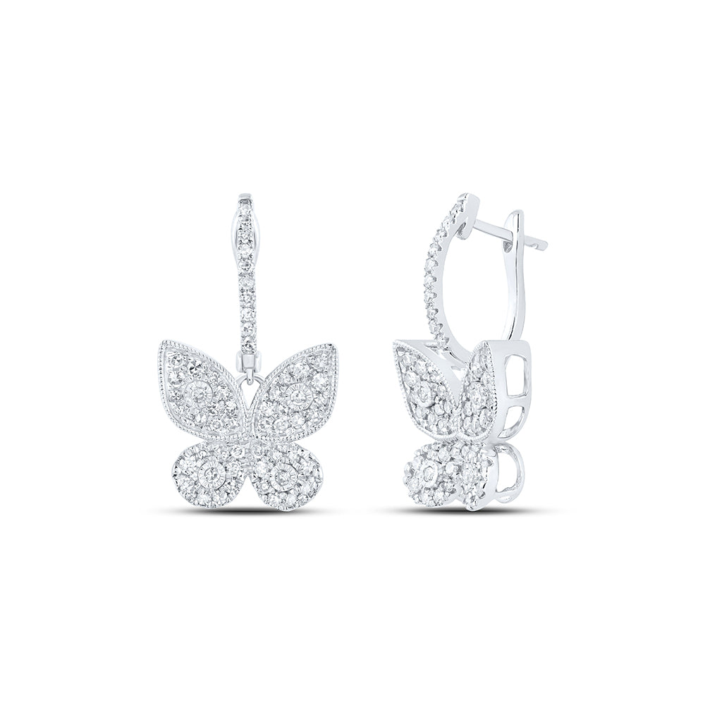5/8CTW-DIA NK BUTTERFLY EARRING